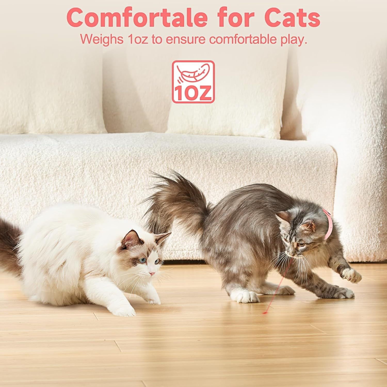 Wearable Automatic Cat Toys With LED