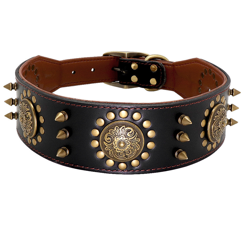 Leather Stud Dog Collar Large Dog
