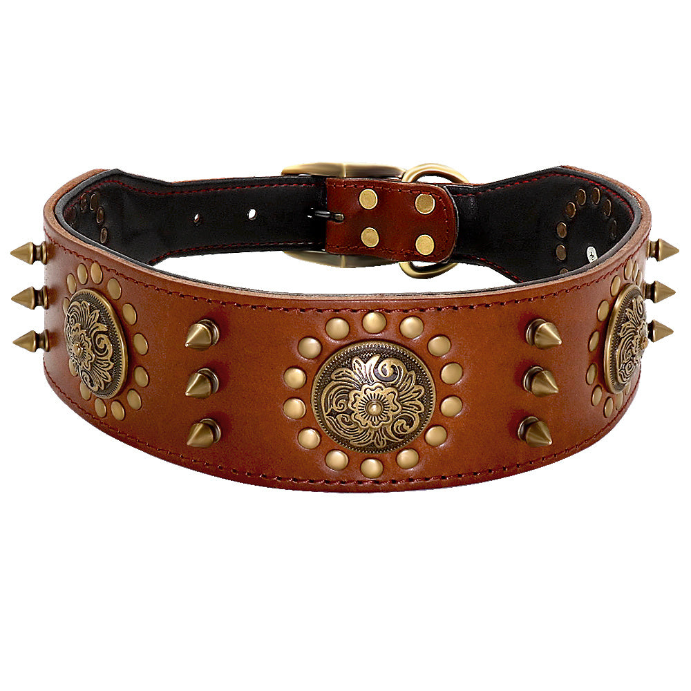 Leather Stud Dog Collar Large Dog