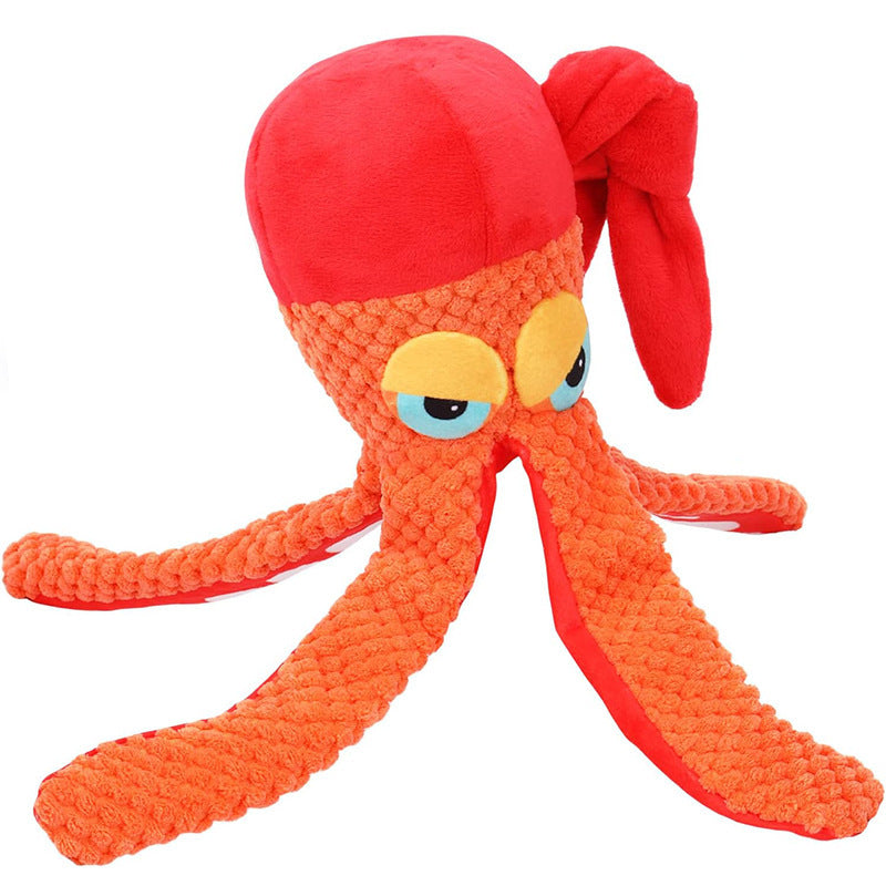 Squeaky Octopus Plush Dog Toy