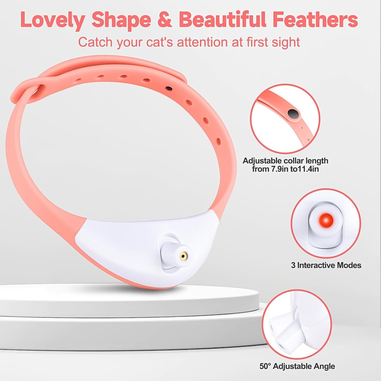 Wearable Automatic Cat Toys With LED