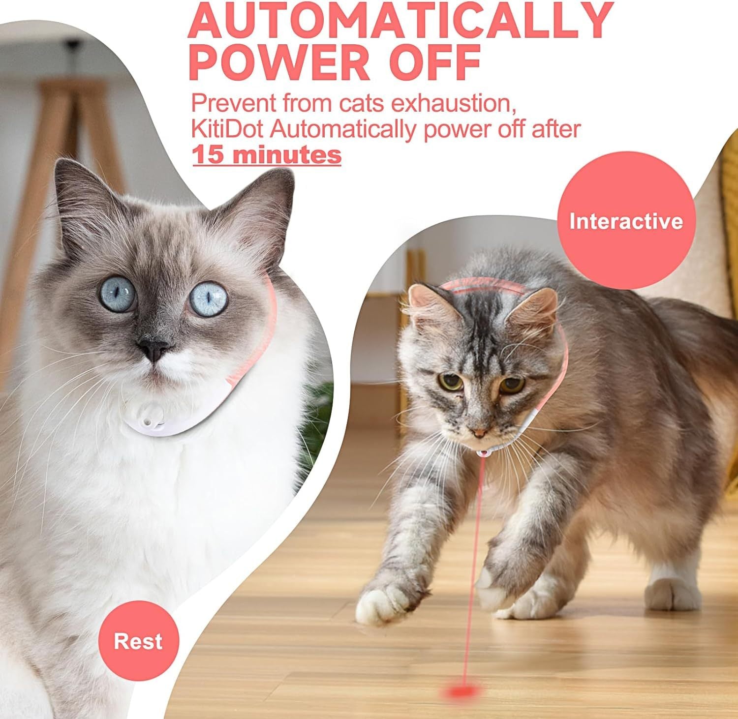 Wearable Automatic Cat Toys With LED