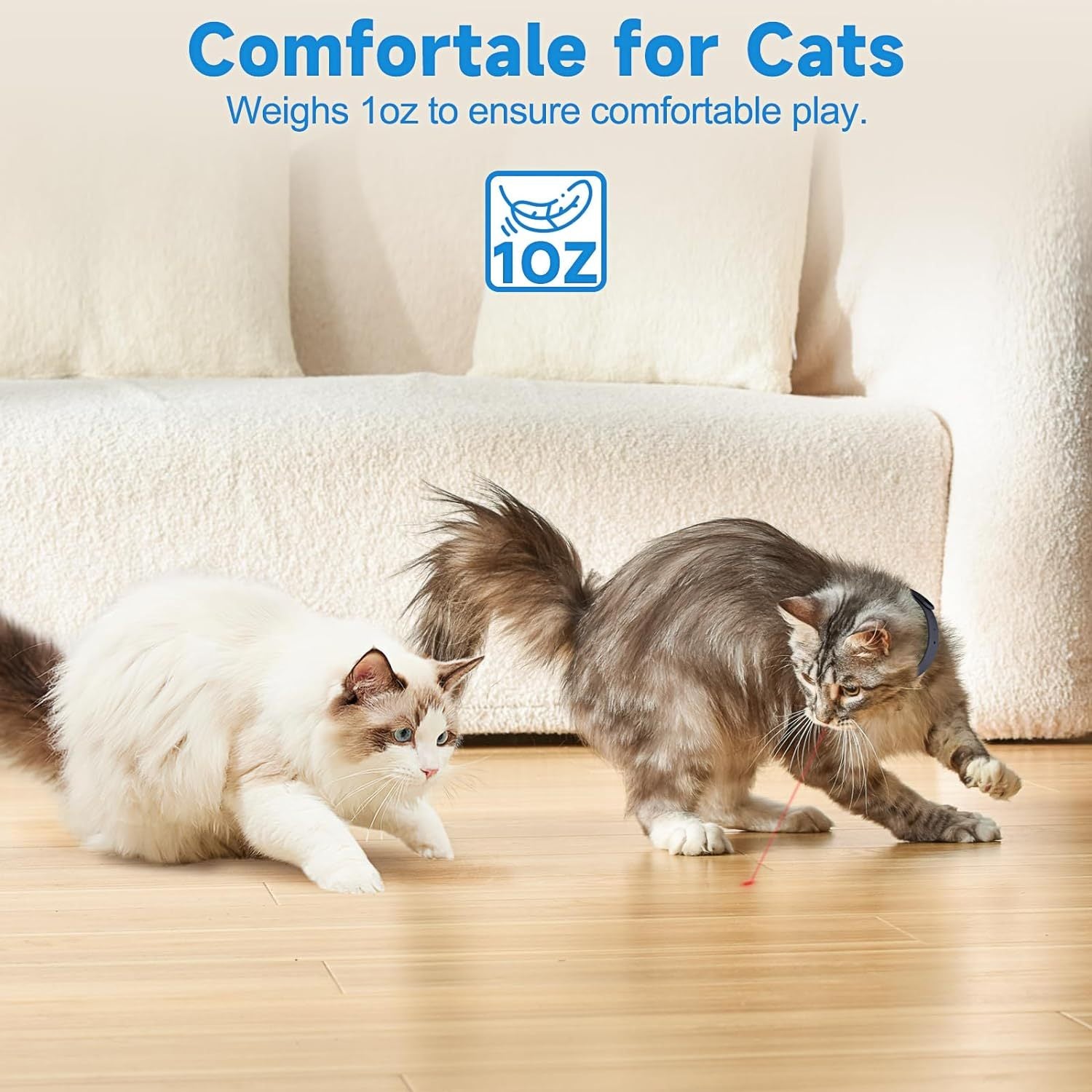 Wearable Automatic Cat Toys With LED