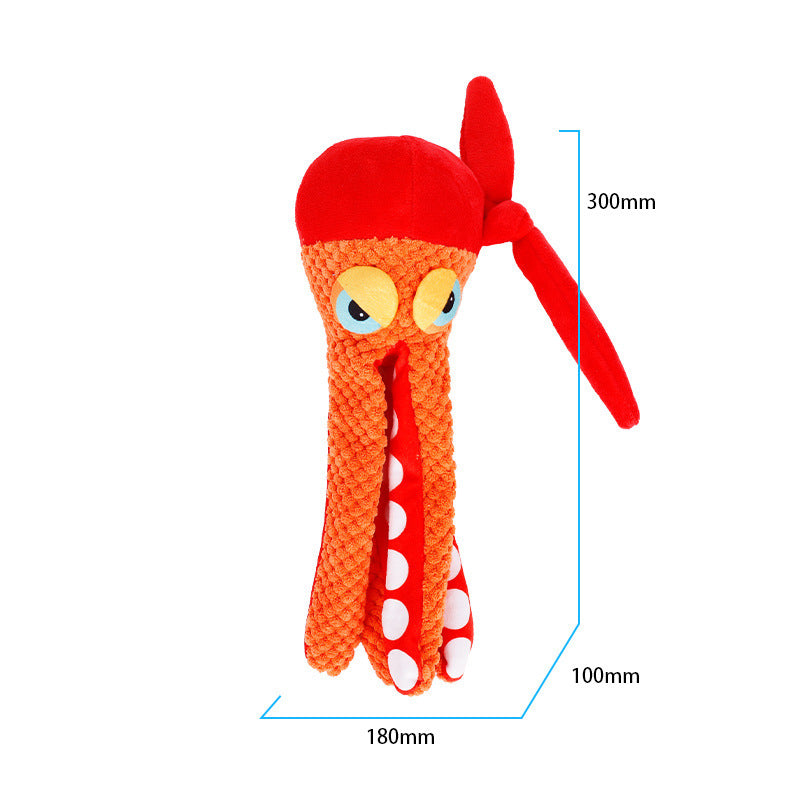 Squeaky Octopus Plush Dog Toy