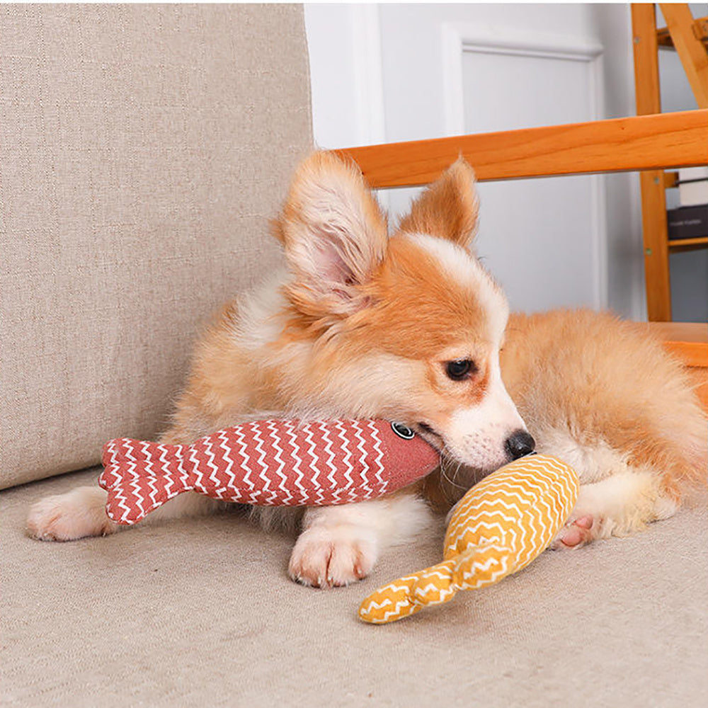 Burlap Fish Catnip Cat Toy