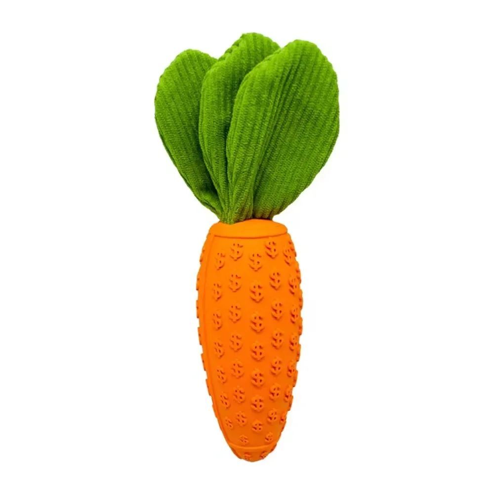 Carrot Dog Chew Toys Durable Rubber